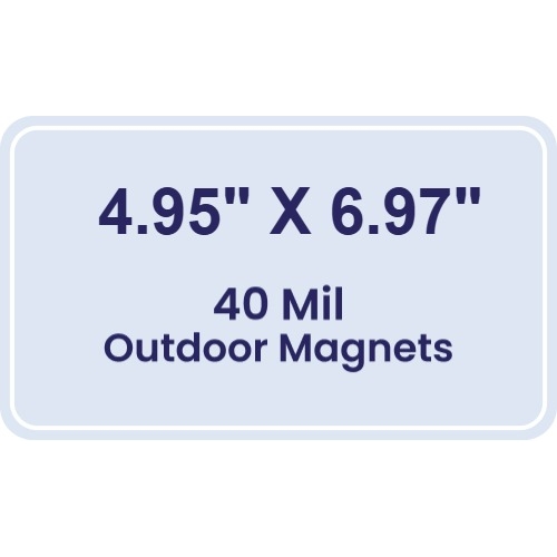 Magnet - 4.95x6.97 Round Corners - 40 Mil - Outdoor Safe