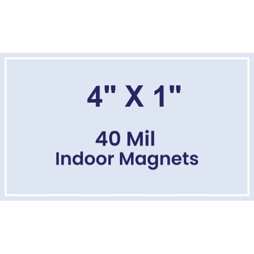 Magnet - 4x1 Square Corners - 40 Mil
