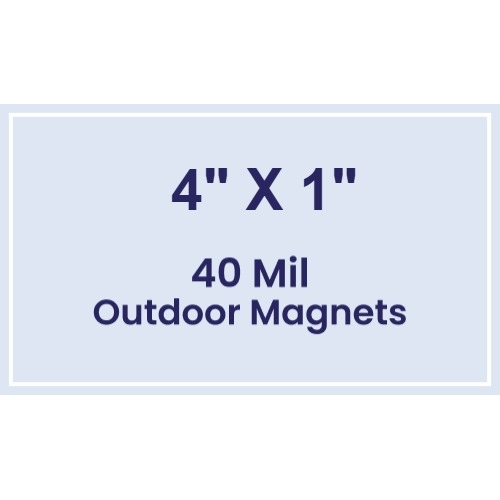 Magnet - 4x1 Square Corners - 40 Mil - Outdoor Safe