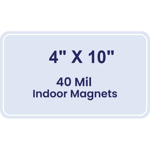 Magnet - 4x10 Round Corners - 40 Mil