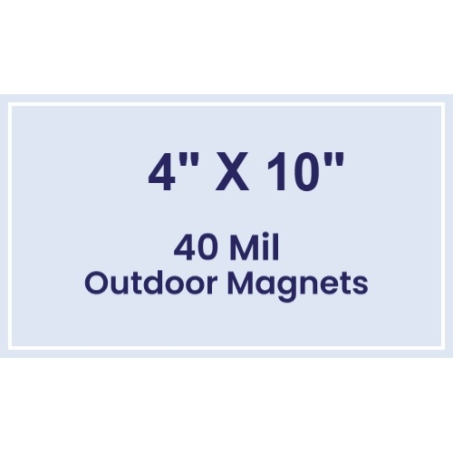 Magnet - 4x10 Square Corners - 40 Mil - Outdoor Safe