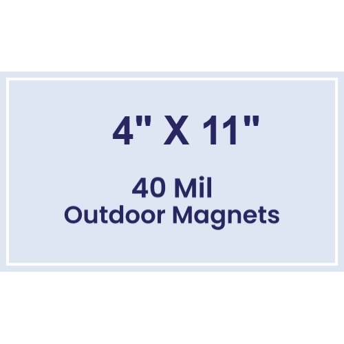 Magnet - 4x11 Square Corners - 40 Mil - Outdoor Safe