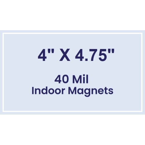 Magnet - 4x4.75 Square Corners - 40 Mil