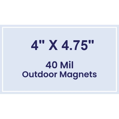 Magnet - 4x4.75 Square Corners - 40 Mil - Outdoor Safe