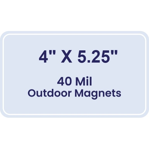 Magnet - 4x5.25 Round Corners - 40 Mil - Outdoor Safe