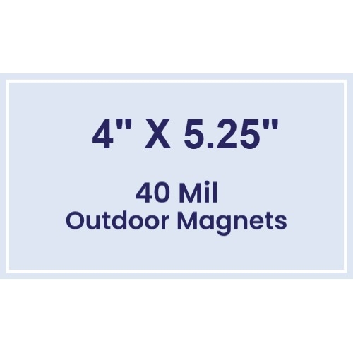 Magnet - 4x5.25 Square Corners - 40 Mil - Outdoor Safe