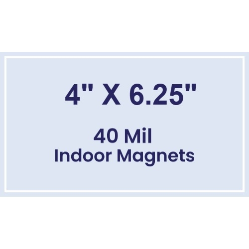 Magnet - 4x6.25 Square Corners - 40 Mil