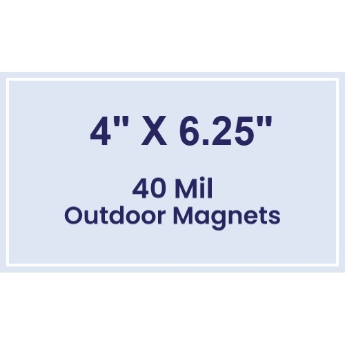 Magnet - 4x6.25 Square Corners - 40 Mil - Outdoor Safe