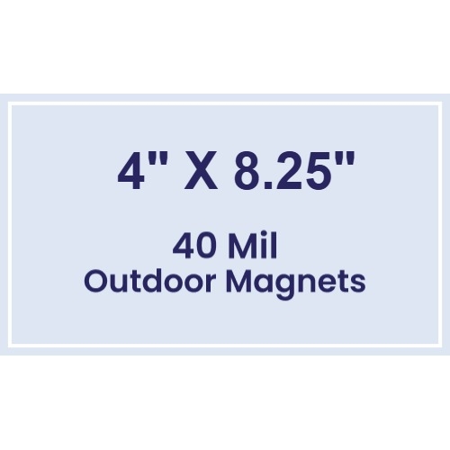 Magnet - 4x8.25 Square Corners - 40 Mil - Outdoor Safe