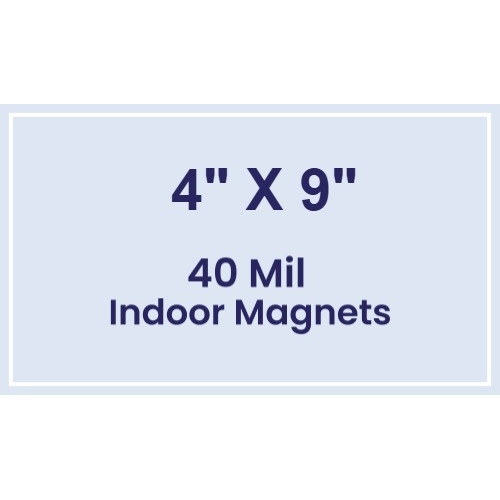 Magnet - 4x9 Square Corners - 40 Mil