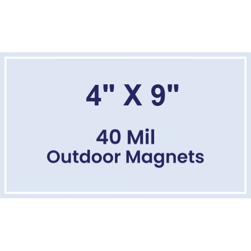 Magnet - 4x9 Square Corners - 40 Mil - Outdoor Safe