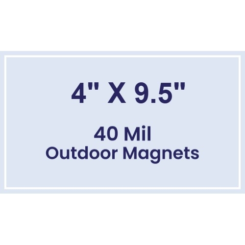 Magnet - 4x9.5 Square Corners - 40 Mil - Outdoor Safe