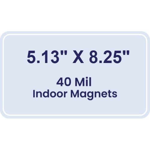 Magnet - 5.13x8.25 Round Corners - 40 Mil