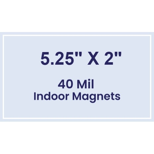 Magnet - 5.25x2 Square Corners - 40 Mil
