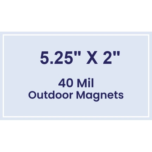 Magnet - 5.25x2 Square Corners - 40 Mil - Outdoor Safe