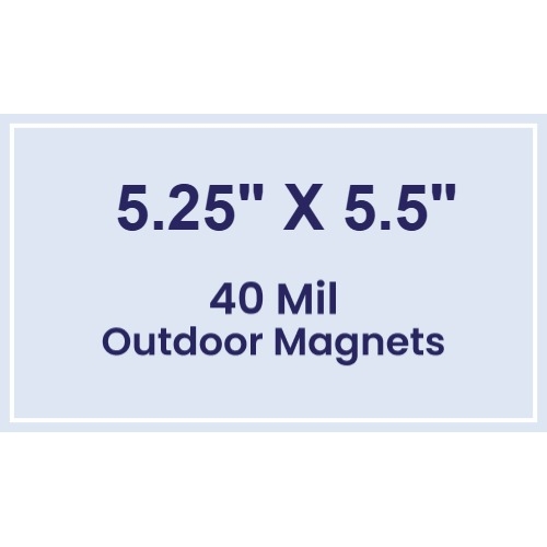 Magnet - 5.25x5.5 Square Corners - 40 Mil - Outdoor Safe