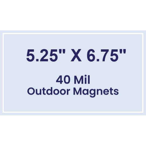 Magnet - 5.25x6.75 Square Corners - 40 Mil - Outdoor Safe