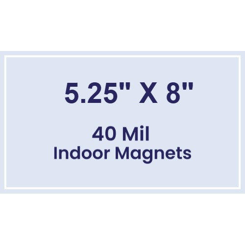 Magnet - 5.25x8 Square Corners - 40 Mil