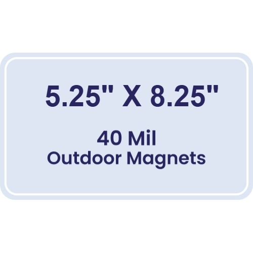 Magnet - 5.25x8.25 Round Corners - 40 Mil - Outdoor Safe