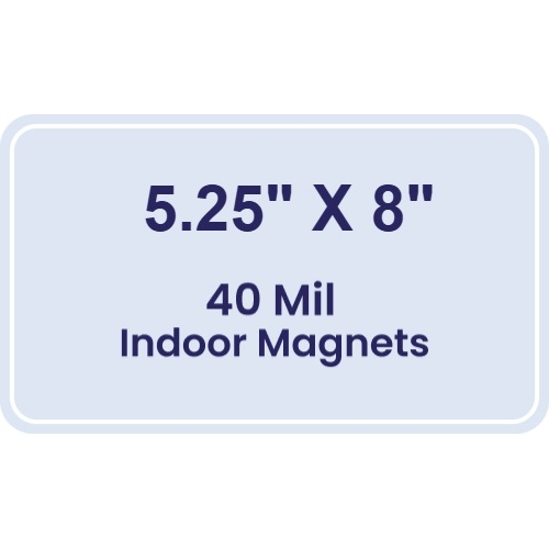 Magnet - 5.25x8 Round Corners - 40 Mil