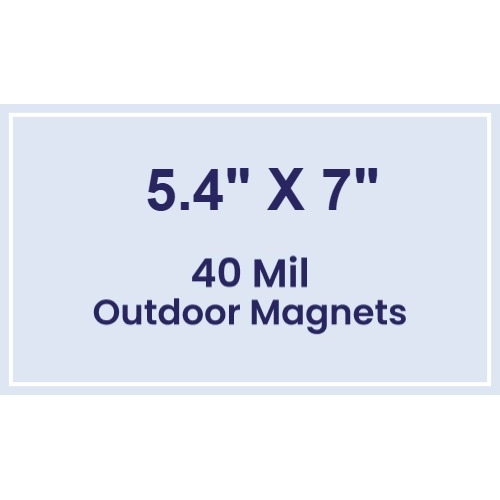 Magnet - 5.4x7 Square Corners - 40 Mil - Outdoor Safe