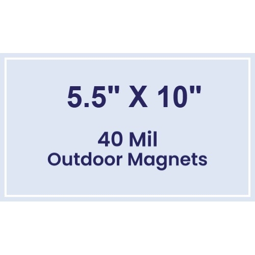 Magnet - 5.5x10 Square Corners - 40 Mil - Outdoor Safe