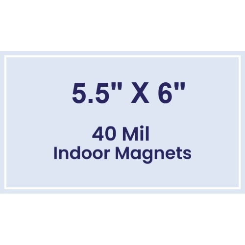 Magnet - 5.5x6 Square Corners - 40 Mil
