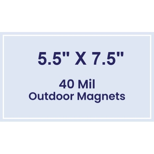 Magnet - 5.5x7.5 Square Corners - 40 Mil - Outdoor Safe