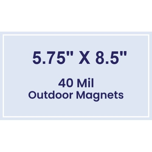 Magnet - 5.75x8.5 Square Corners - 40 Mil - Outdoor Safe