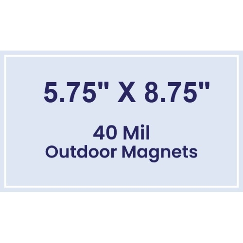 Magnet - 5.75x8.75 Square Corners - 40 Mil - Outdoor Safe