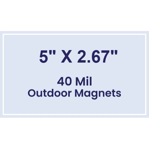 Magnet - 5x2.67 Square Corners - 40 Mil - Outdoor Safe