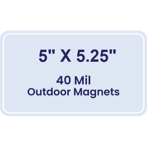Magnet - 5x5.25 Round Corners - 40 Mil - Outdoor Safe