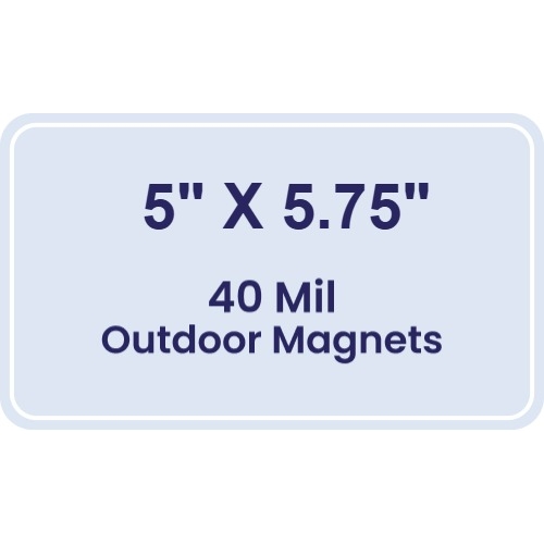 Magnet - 5x5.75 Round Corners - 40 Mil - Outdoor Safe
