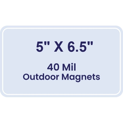 Magnet - 5x6.5 Round Corners - 40 Mil - Outdoor Safe