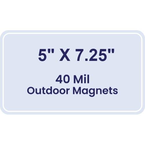 Magnet - 5x7.25 Round Corners - 40 Mil - Outdoor Safe