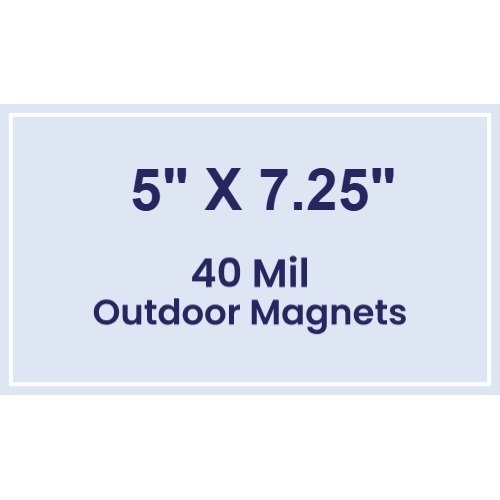 Magnet - 5x7.25 Square Corners - 40 Mil - Outdoor Safe