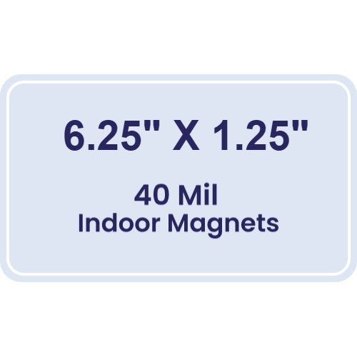 Magnet - 6.25x1.25 Round Corners - 40 Mil