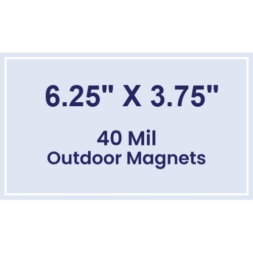 Magnet - 6.25 x 3.75 Square Corners - 40 Mil - Outdoor Safe