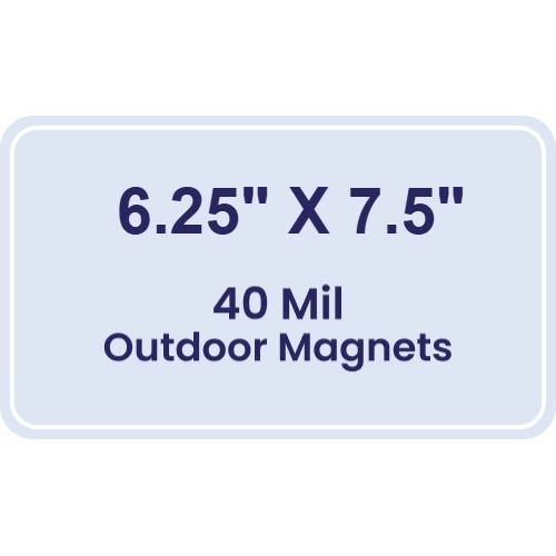 Magnet - 6.25x7.5 Round Corners - 40 Mil - Outdoor Safe