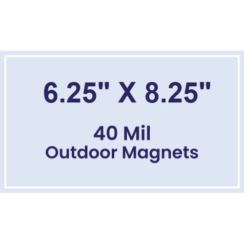 Magnet - 6.25x8.25 Square Corners - 40 Mil - Outdoor Safe