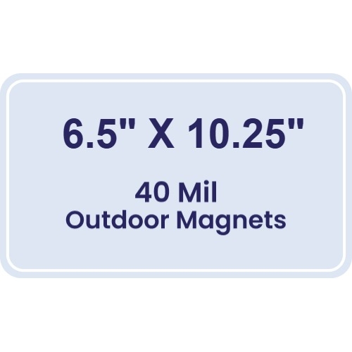 Magnet - 6.5x10.25 Round Corners - 40 Mil - Outdoor Safe