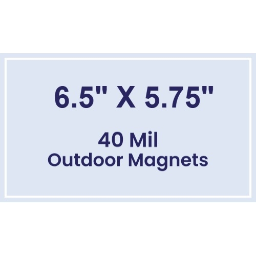 Magnet - 6.5x5.75 Square Corners - 40 Mil - Outdoor Safe