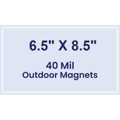 Magnet - 6.5x8.5 Square Corners - 40 Mil - Outdoor Safe