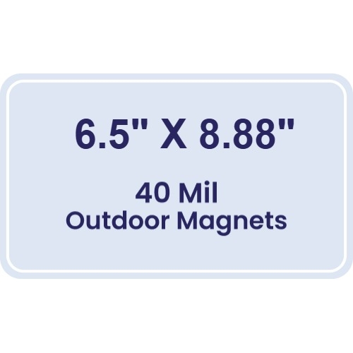Magnet - 6.5x8.88 Round Corners - 40 Mil - Outdoor Safe