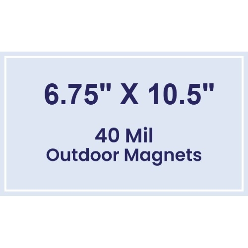 Magnet - 6.75x10.5 Square Corners - 40 Mil - Outdoor Safe