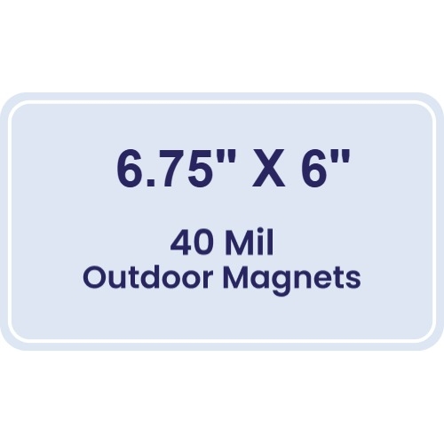 Magnet - 6.75x6 Round Corners - 40 Mil - Outdoor Safe