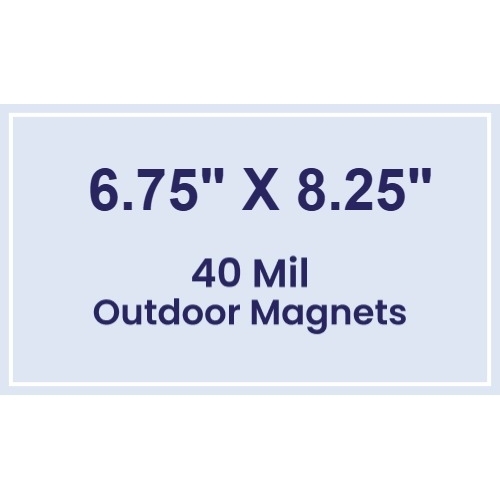 Magnet - 6.75x8.25 Square Corners - 40 Mil - Outdoor Safe