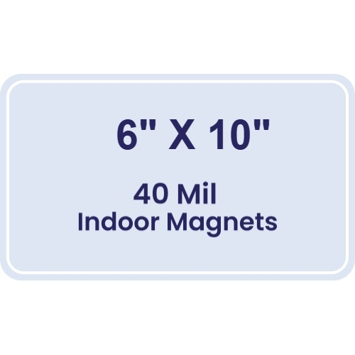 Magnet - 6x10 Round Corners - 40 Mil