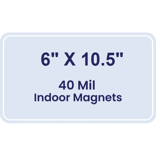 Magnet - 6x10.5 Round Corners - 40 Mil