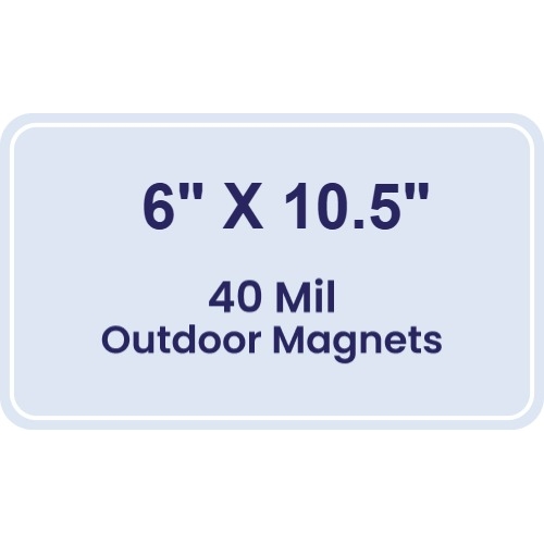 Magnet - 6x10.5 Round Corners - 40 Mil - Outdoor Safe